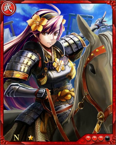 《戰國炎舞》N武將[深紅的女突撃隊長]山縣昌